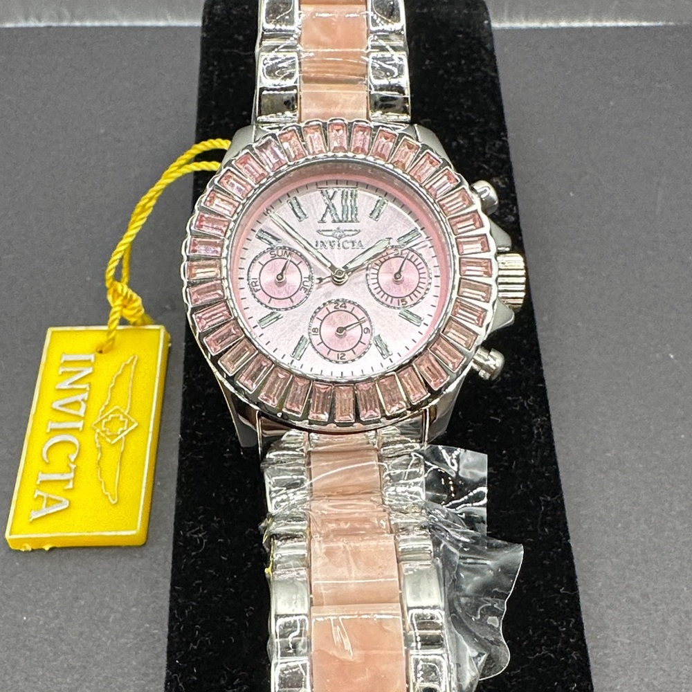 Invicta Women's Watch with Pink Dial and Silver Accents
